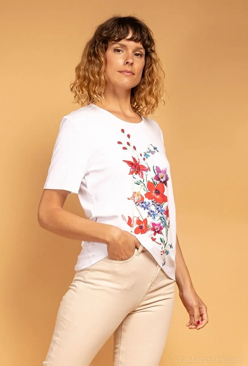 Flower printed t-shirt
