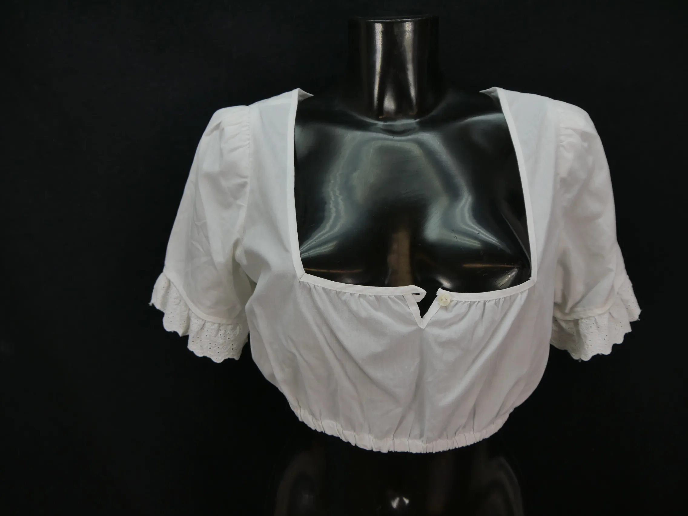 Gr.38 Dirndlbluse Bluse für Dirndl mit Spitze Distler Trachtenbluse B8150