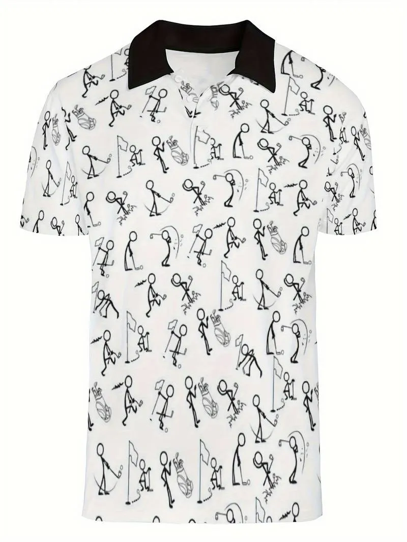 Heidi – t-shirt mit strichmännchen-grafikdruck