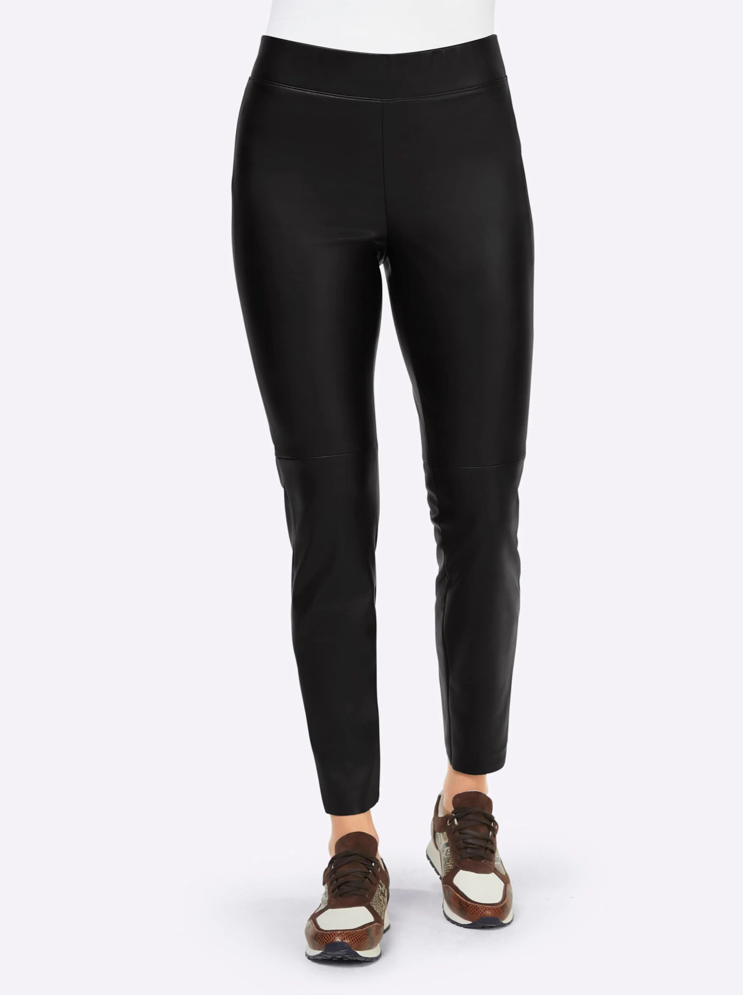 heine Lederimitat-Leggings in schwarz