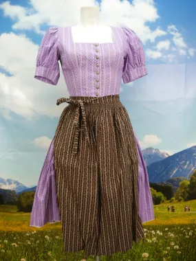 Herrlich schön 60er Jahre Handgenäht fesches Vintage Dirndl mit Schürze Gr.38