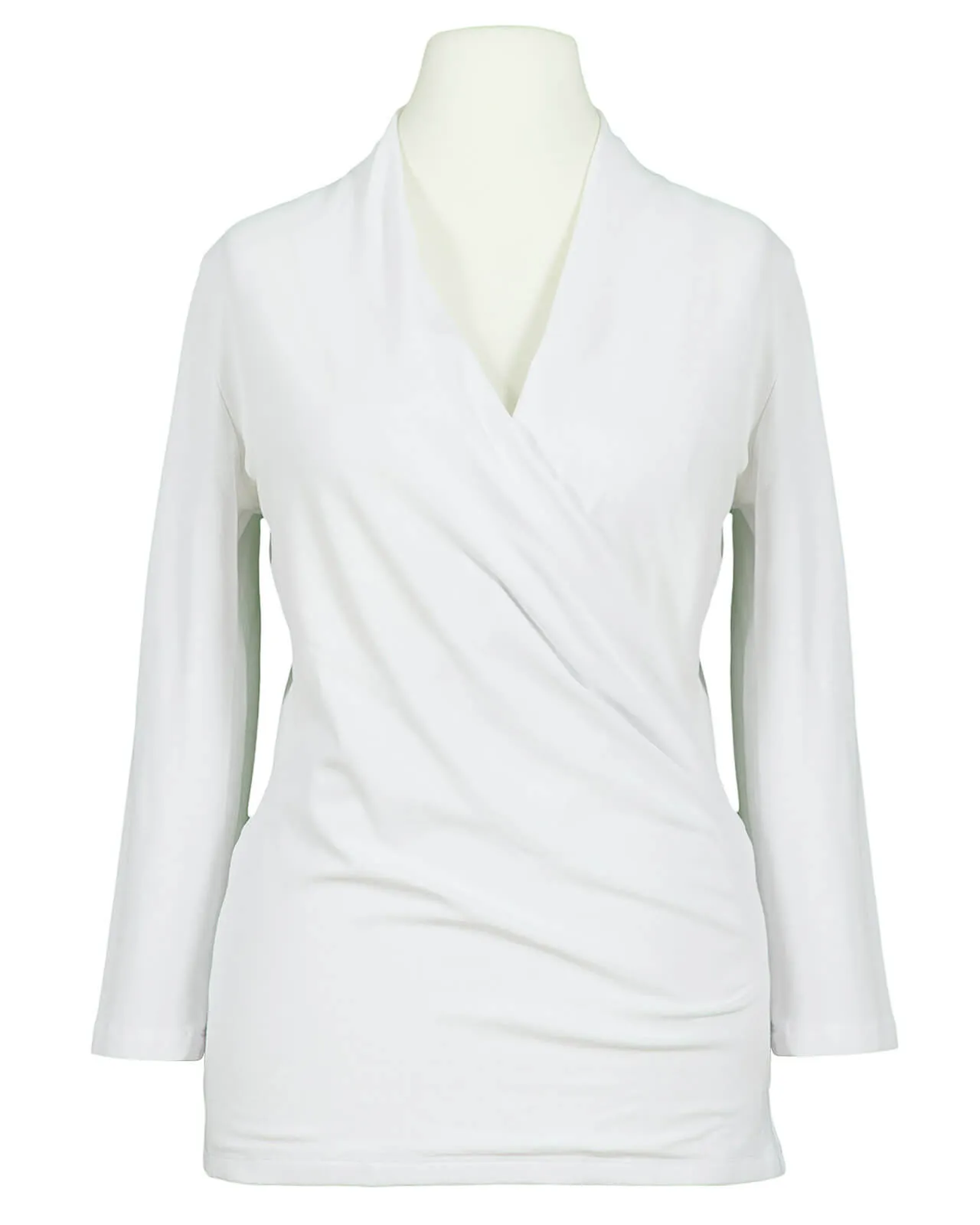 Jersey Shirt Wickeloptik für Damen in  weiss von RESTART