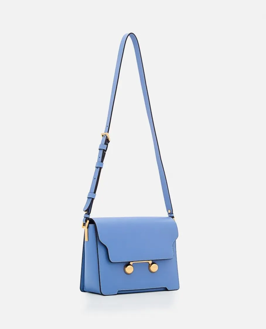   Marni  Medium Leather Shoulder Bag Blue  Schultertasche 