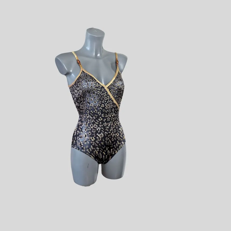 NEU! Sunflair Vintage Badeanzug 36C Metallic -Print