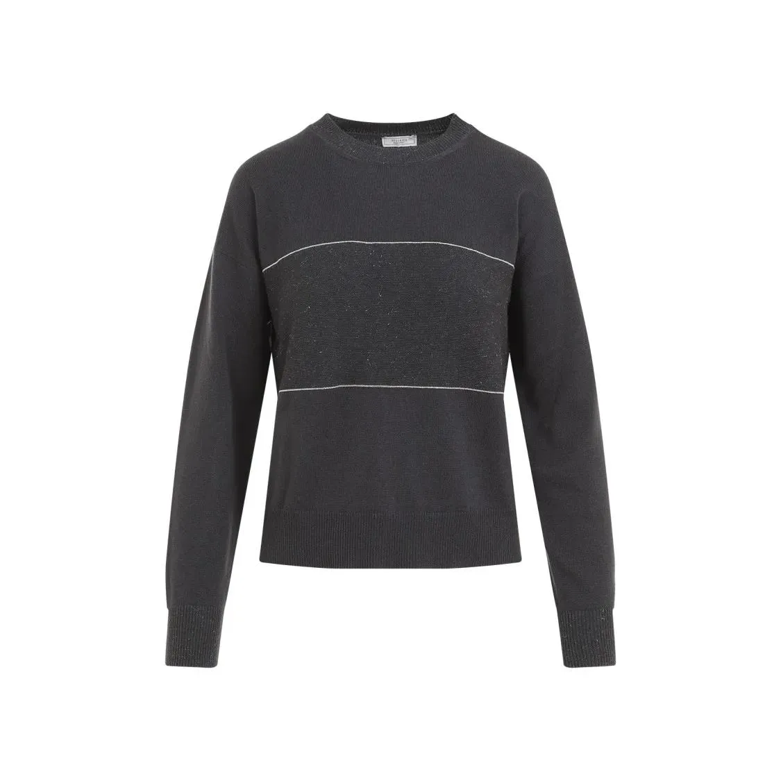   Peserico  Crewneck Lurex Pullover Black  Pullover 