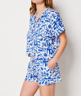 Pyjama shorts mit print VISCOSE