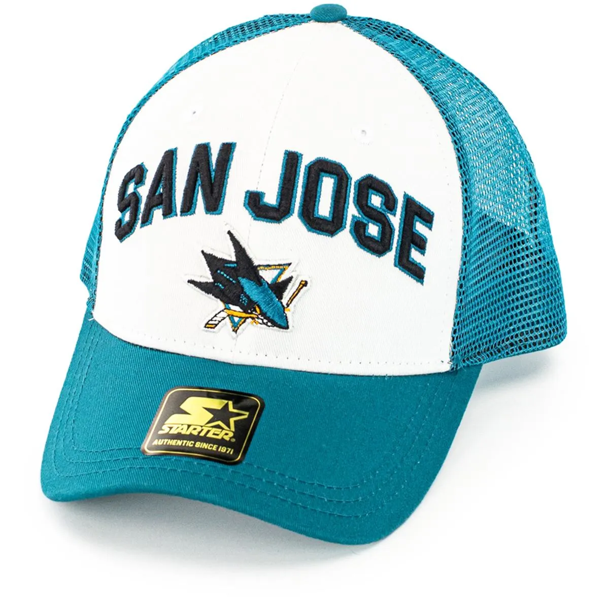 Starter San Jose Sharks Penalty Snapback Cap LS410689 SJS - hellblau-wei