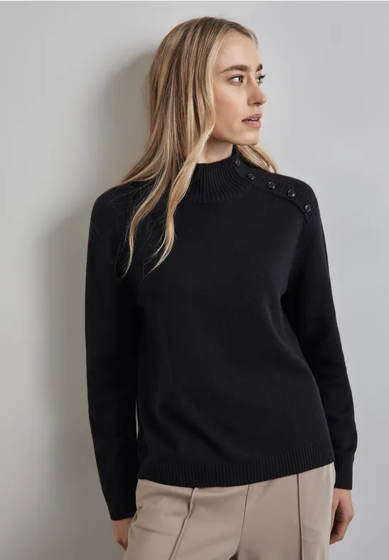 Street One Pullover mit Knopfdetail 