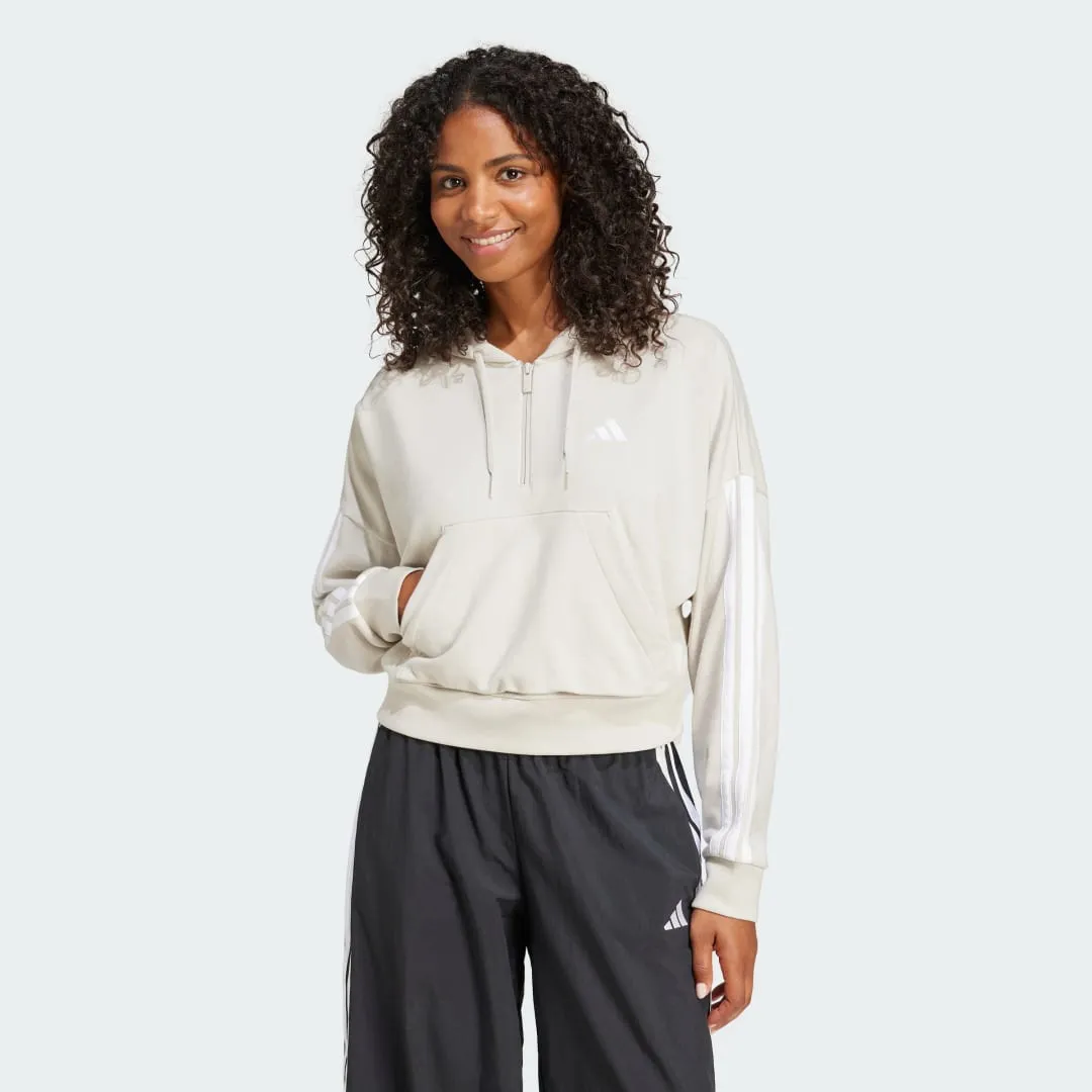 Sweatshirt adidas Performance 3-Stripes French Terry Quarter-Zip Hoodie JN1958
