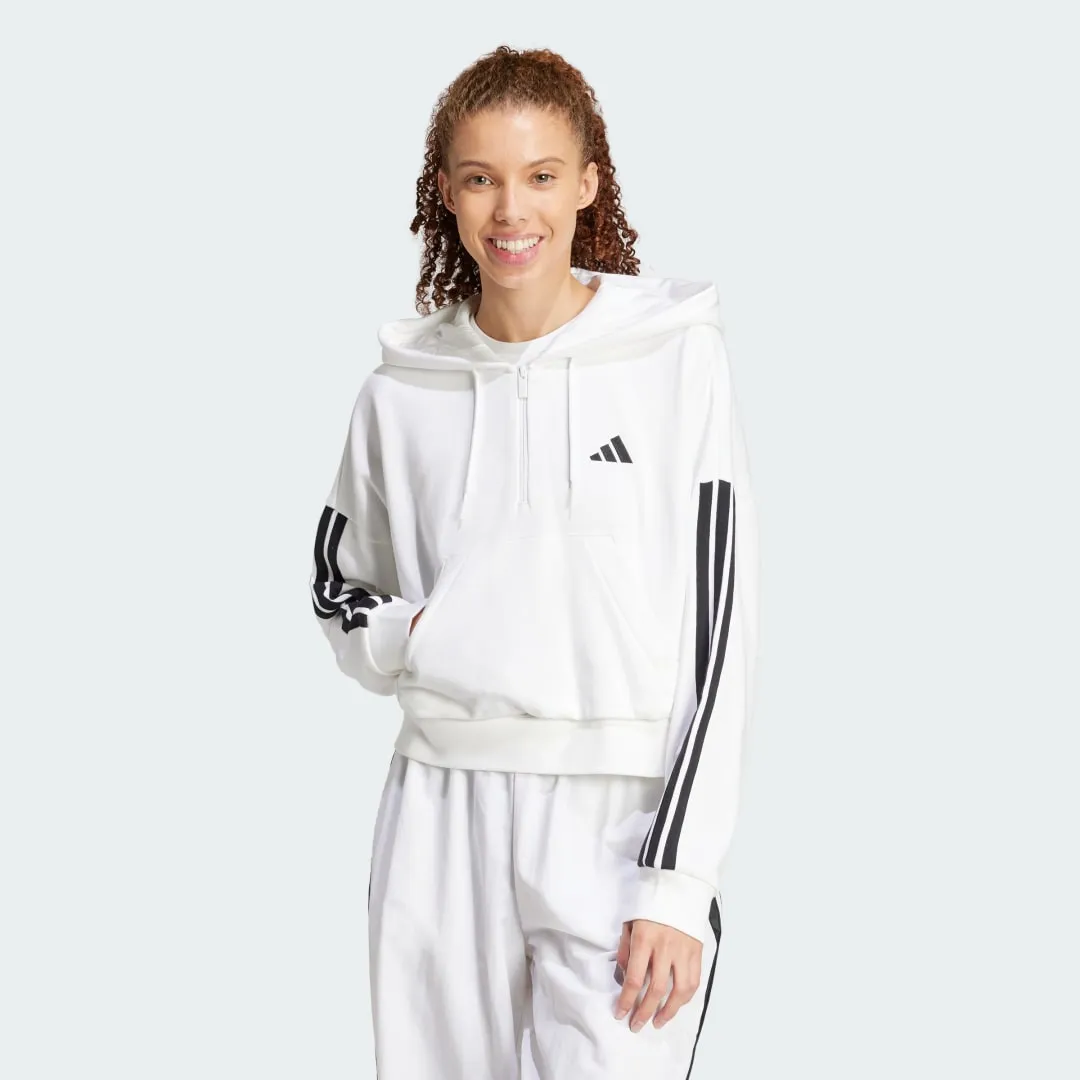 Sweatshirt adidas Performance Quarter-Zip Hoodie With Kangaroo Pocket JN1948