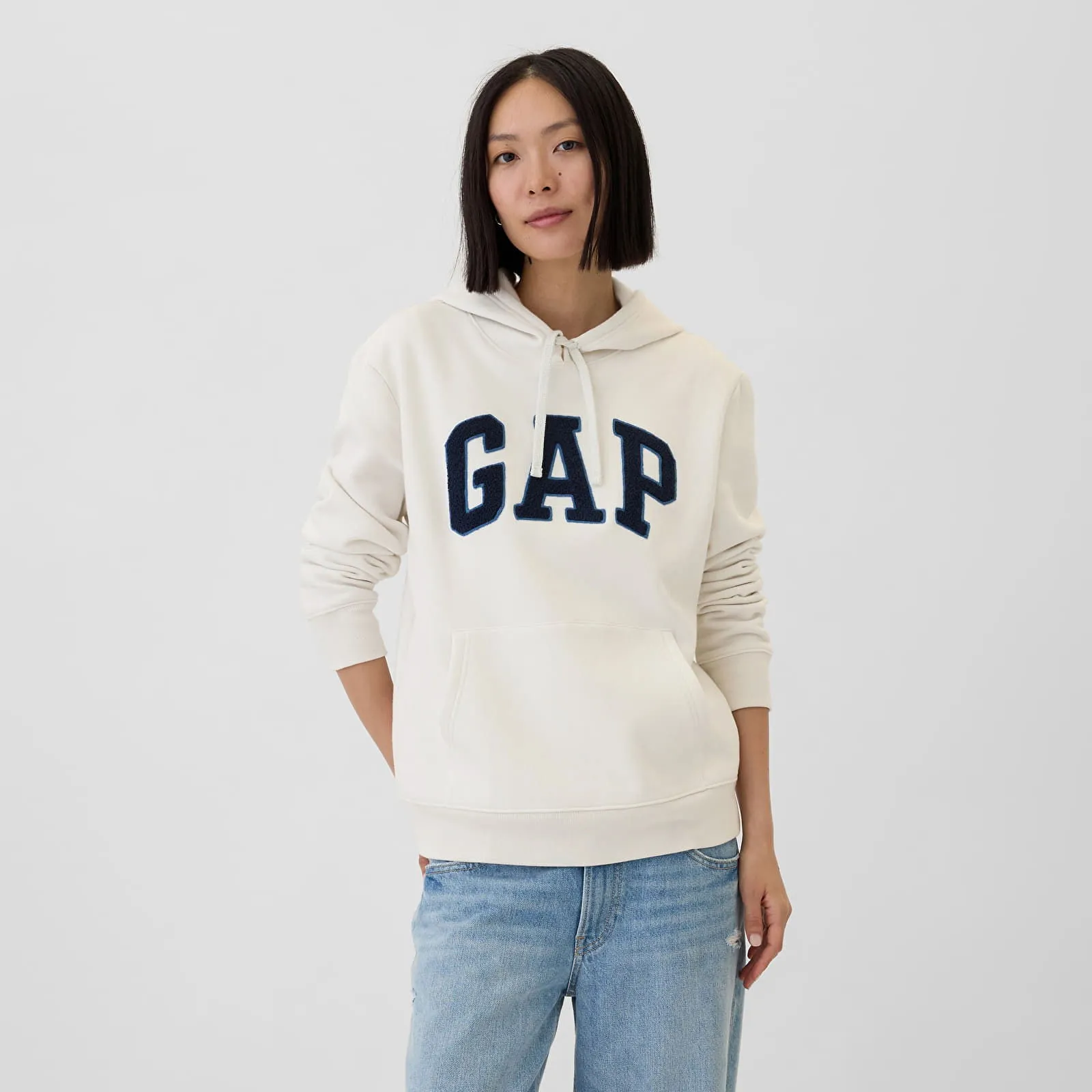 Sweatshirt GAP Sweatshirt Logo Pullover Hoodie Carls Stone S 463506-55