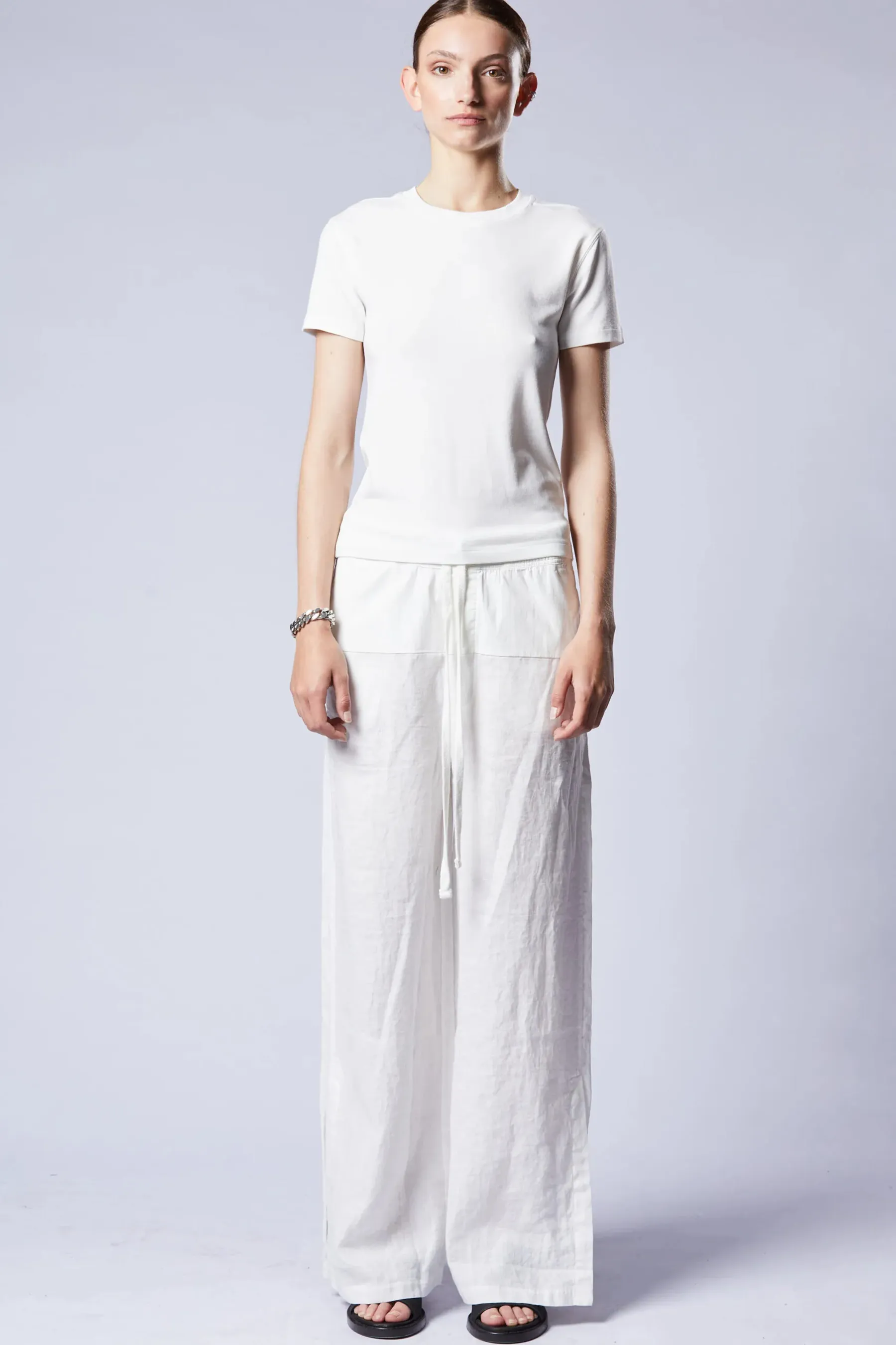 THOM KROM Round Neck Cotton Modal Jersey T-Shirt  