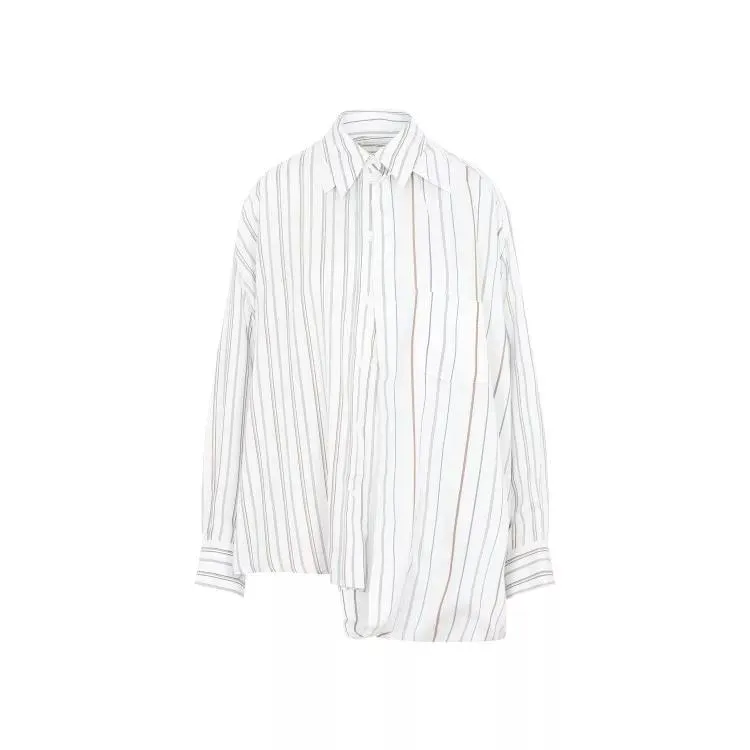   Victoria Beckham  Double Layer Peppermint Viscose Blouse White
