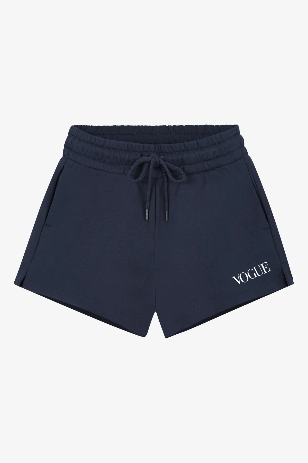 VOGUE Shorts Navy mit Logo-Stickerei