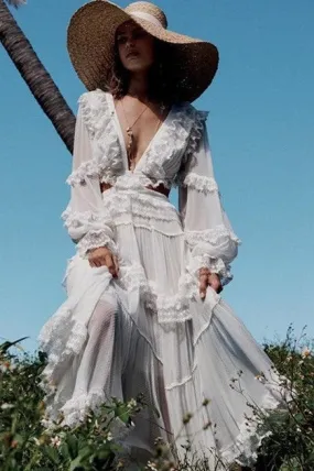 Weisses Kleid Boho