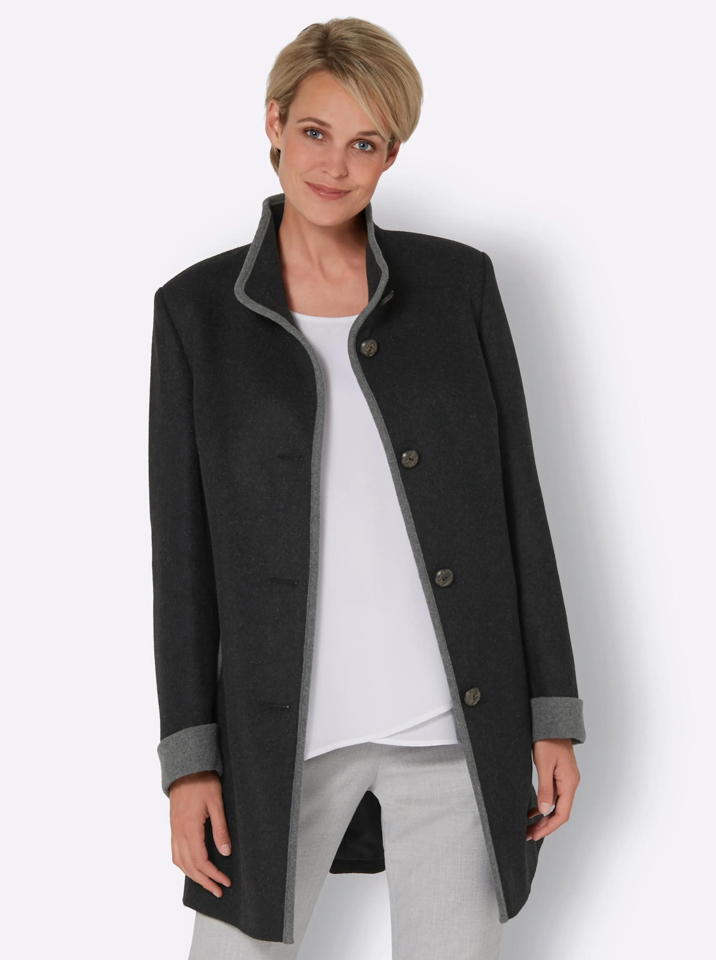 Wolljacke in graphit